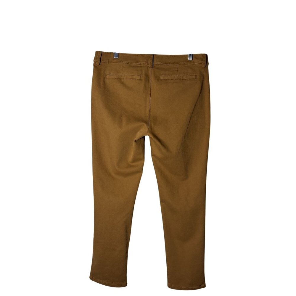 Eileen Fisher Clay Organic Cotton Straight-Leg Pants With Front Patch Pockets - Picture 6 of 14